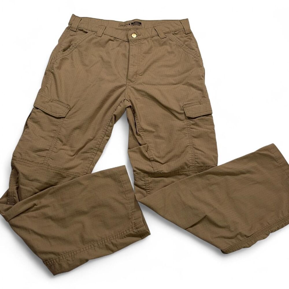 Carhartt Force Relaxed Fit Ripstop Khaki Cargo Work Pants Men's 36 x 34 104200